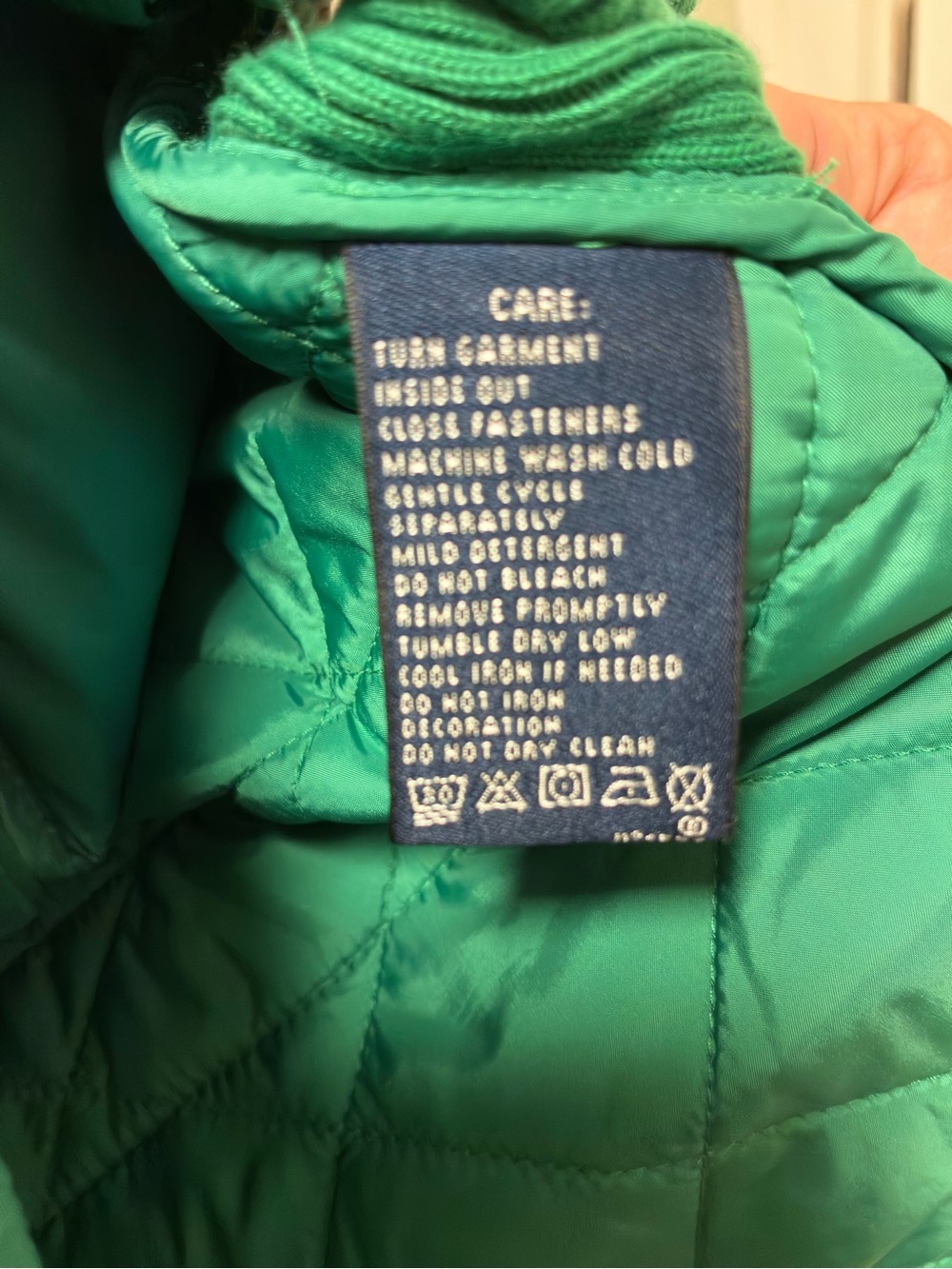Ralph Lauren Sport Green Quilted Vest with Brown Calf Leather Accents - Picture 4 of 6